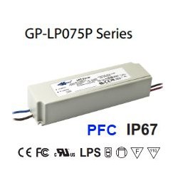 LP075P-24A Alimentatore LED Glacial Power - CV/CC - 75W / 24V / 3125mA 
