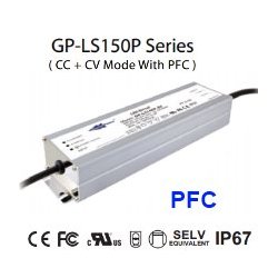 LS150P-24A Alimentatore LED Glacial Power - CV/CC - 150W / 24V / 6300mA 