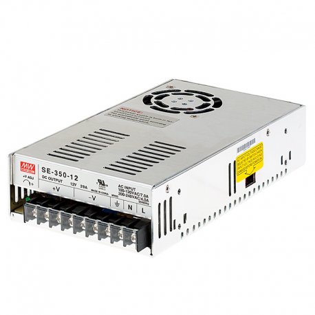 SE-350-24 MeanWell SE-350-24 - Alimentatore Meanwell - Boxed 350W 24V - Input 100-240 VAC Alimentatori Automazione