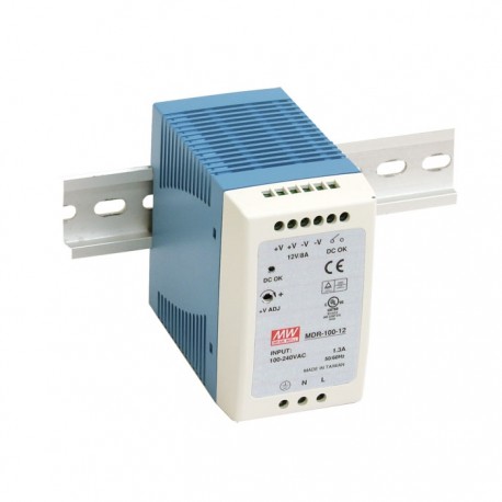 MDR-100-24 MeanWell MDR-100-24 - Alimentatore Meanwell - Din Rail 100W 24V - Input 100-240 VAC Alimentatori Automazione