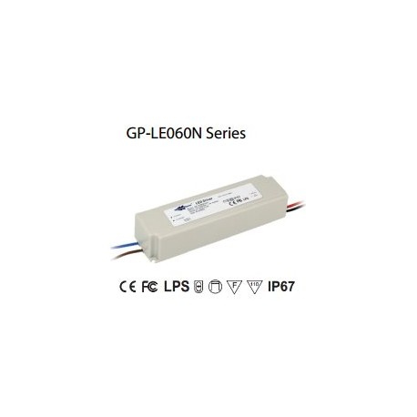 LE060N-24V Glacial Power LE060N-24V Alimentatore LED Glacial Power - CV - 60W / 24V Alimentatori LED