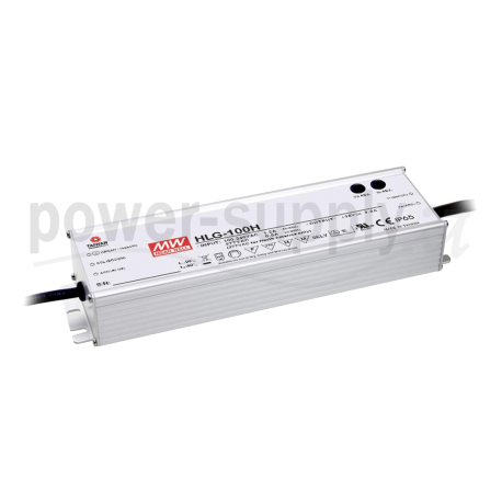 HLG-100H-30 MeanWell HLG-100H-30 Alimentatore LED MeanWell - CV/CC - 100W / 30V / 3200mA Alimentatori LED